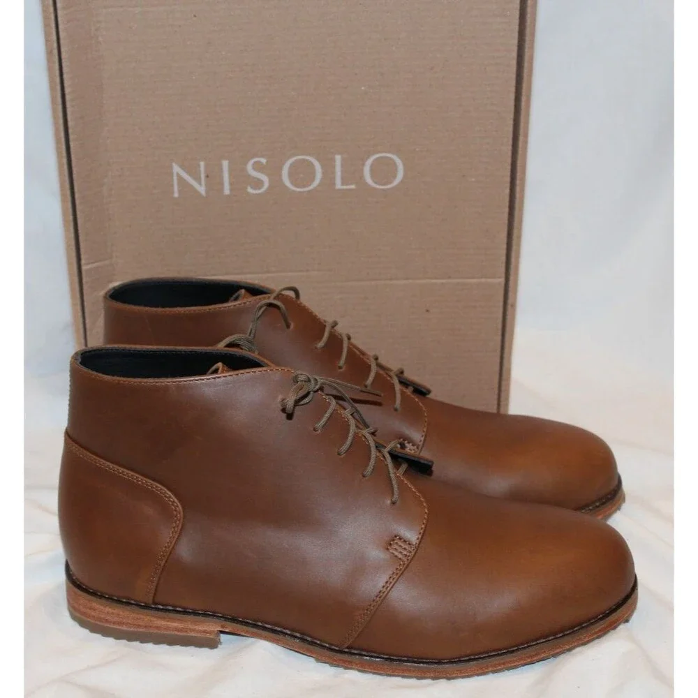 Nisolo Everyday Chukka Boot BROWN‎ Leather Upper Leather Sole Men's 8.5 NIB